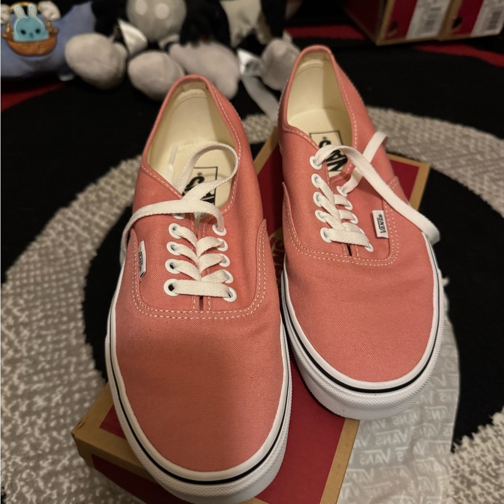 Vans Pink Canvas Sneakers Classic Low-Top